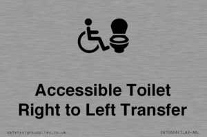 Accessible Toilet with Right to Left Transfer